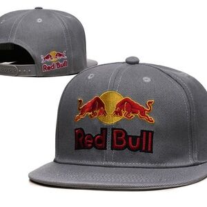 Red Bull Gray Embroidered Snapback Hat